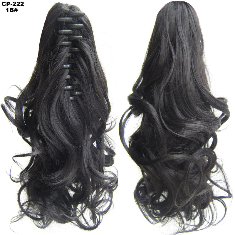 Long Wave Ponytail Wrap Around Ponytail Clip In Hair Headwear Gray Hairpiece Natural Extensions