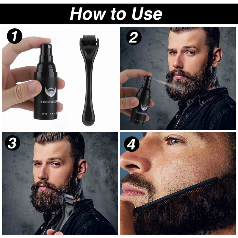 Beard Growth Kit with Growth Enhancer Oil