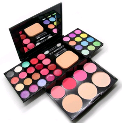 Travel-Friendly 39-Color Makeup Palette - All-in-One Beauty Kit for Eyes, Lips, and Face