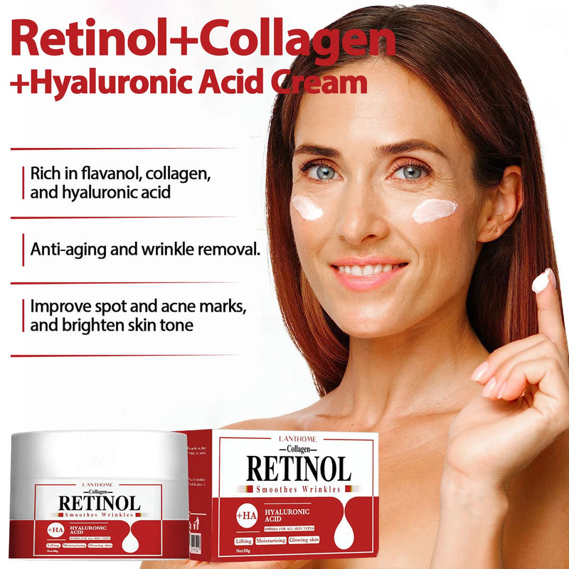 Collagen Retinol Face Cream – Anti-Wrinkle, Whitening, Moisturizing, Skin Brightening Cream