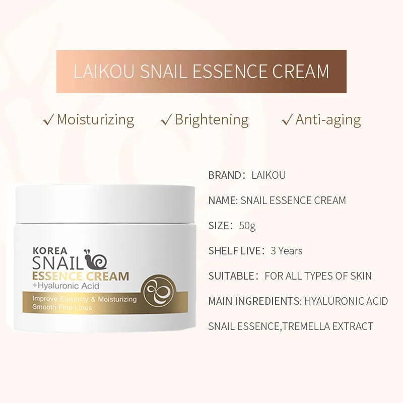 French Snail Collagen Essence Cream - 25g Anti-Aging Moisturizer