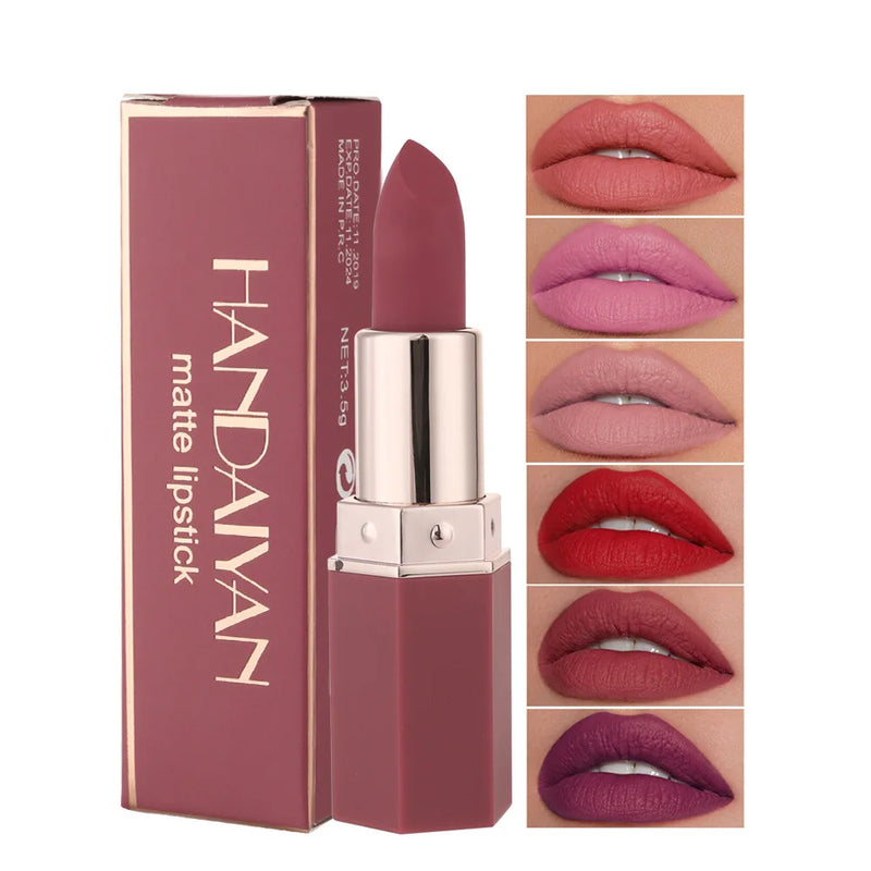 6 Colors Matte Lipstick - Gloss Waterproof