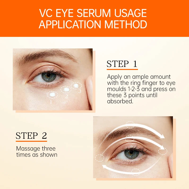 20% Vitamin C Brightening Anti Dark Eye Serum - Reduce Dark Circles, Puffiness, and Fine Lines