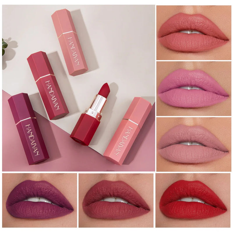 6 Colors Matte Lipstick - Gloss Waterproof