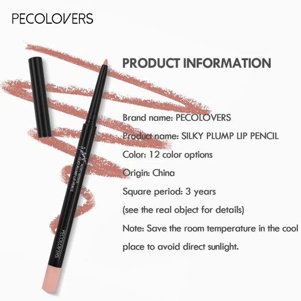 Waterproof Matte Lipliner Pencil – Long-Lasting, Non-Stick Cup, Moisturizing Lipstick