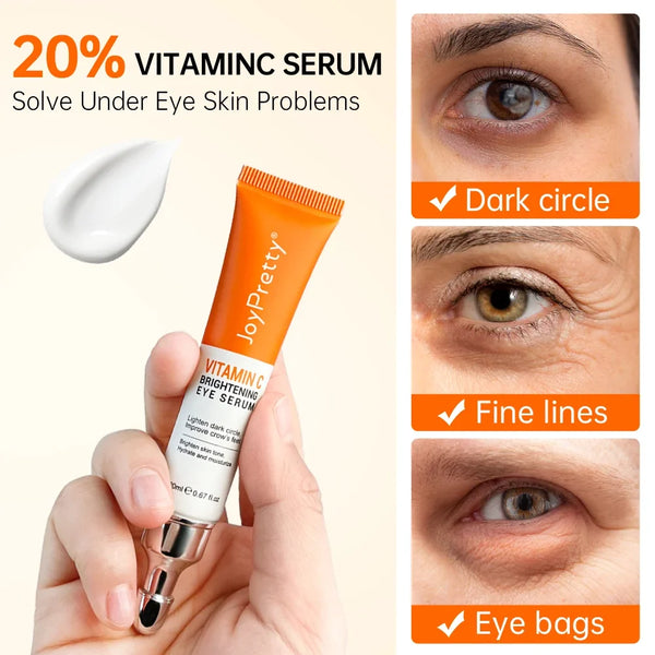 20% Vitamin C Brightening Anti Dark Eye Serum - Reduce Dark Circles, Puffiness, and Fine Lines