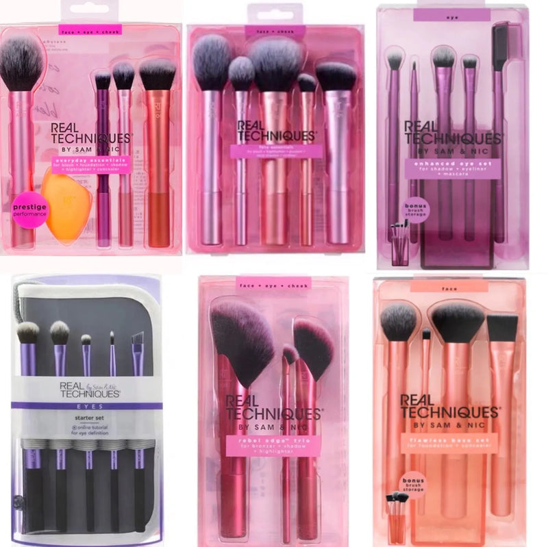 Real Techniques Professional Makeup Brush Set – Fluffy Face & Eyeshadow Brushes for Foundation, Powder, and Blending