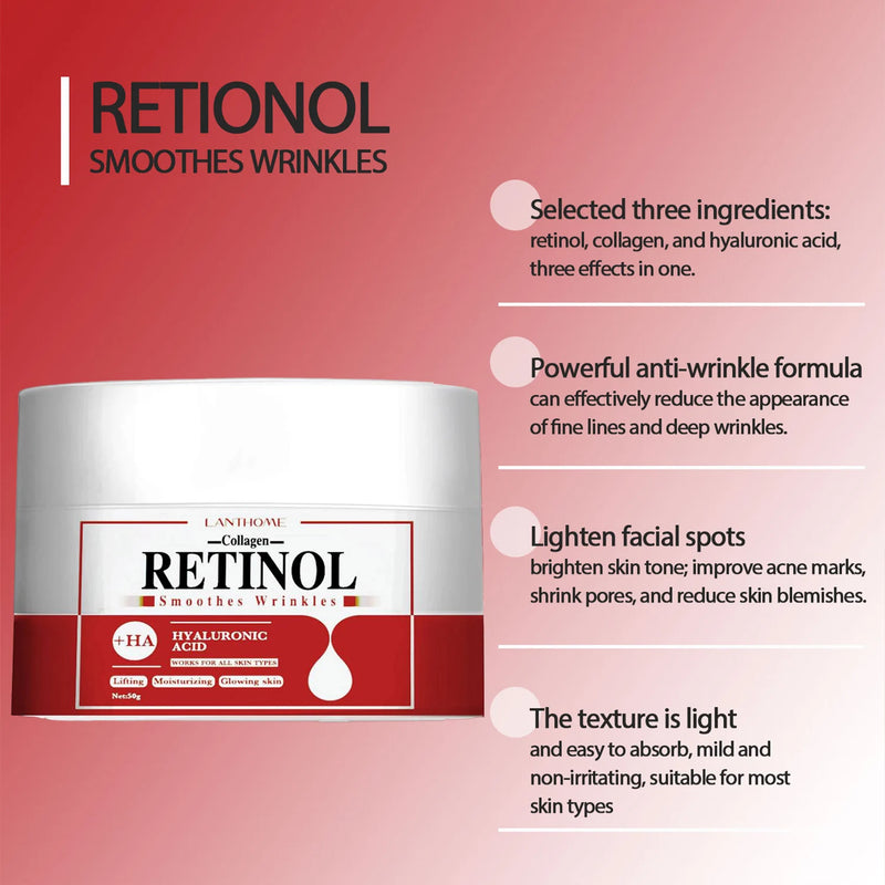 Collagen Retinol Face Cream – Anti-Wrinkle, Whitening, Moisturizing, Skin Brightening Cream