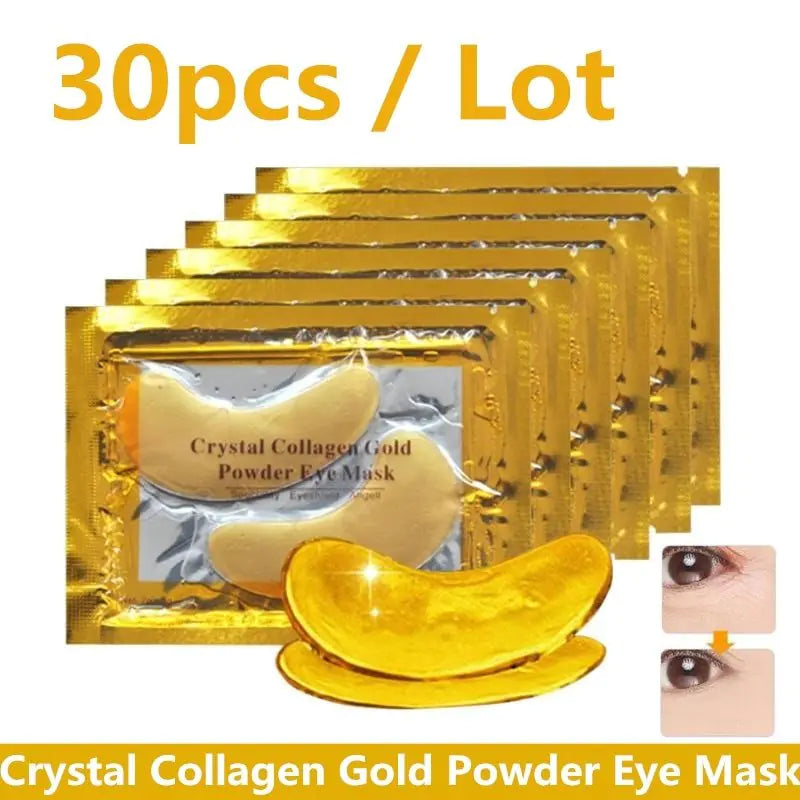 Crystal Collagen Gold Powder Eye Masks – Anti-Aging, Dark Circle Treatment & Deep Hydration