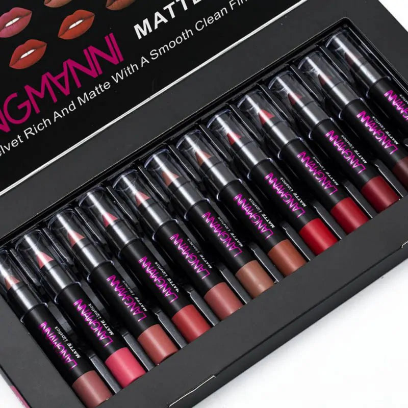 Exclusive 12-Piece Matte Lipstick Kit | Vibrant, Long-Lasting Colors for All Occasions